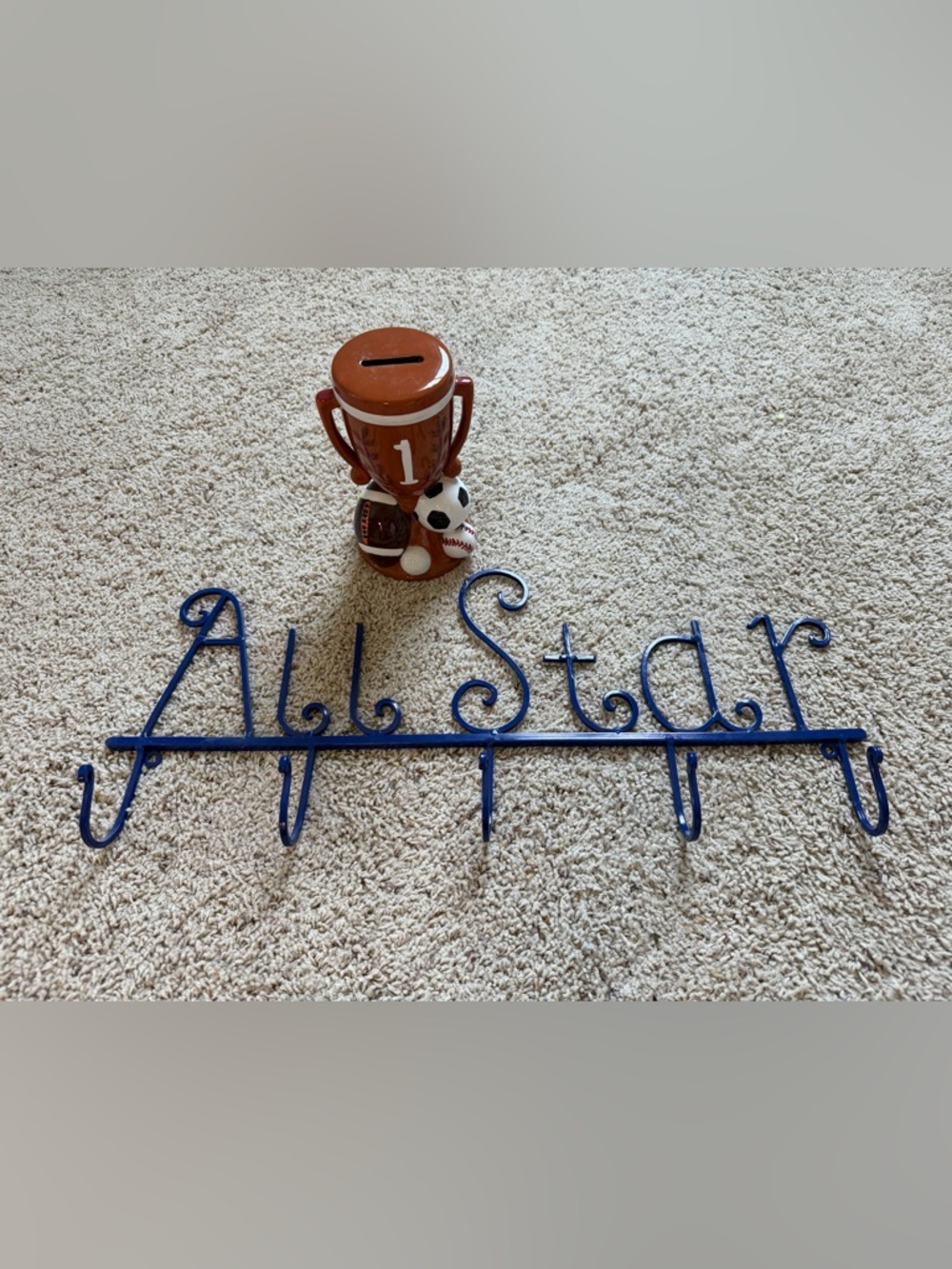 Wall Hook Sign in Blue - Personalized Home Wall Decor